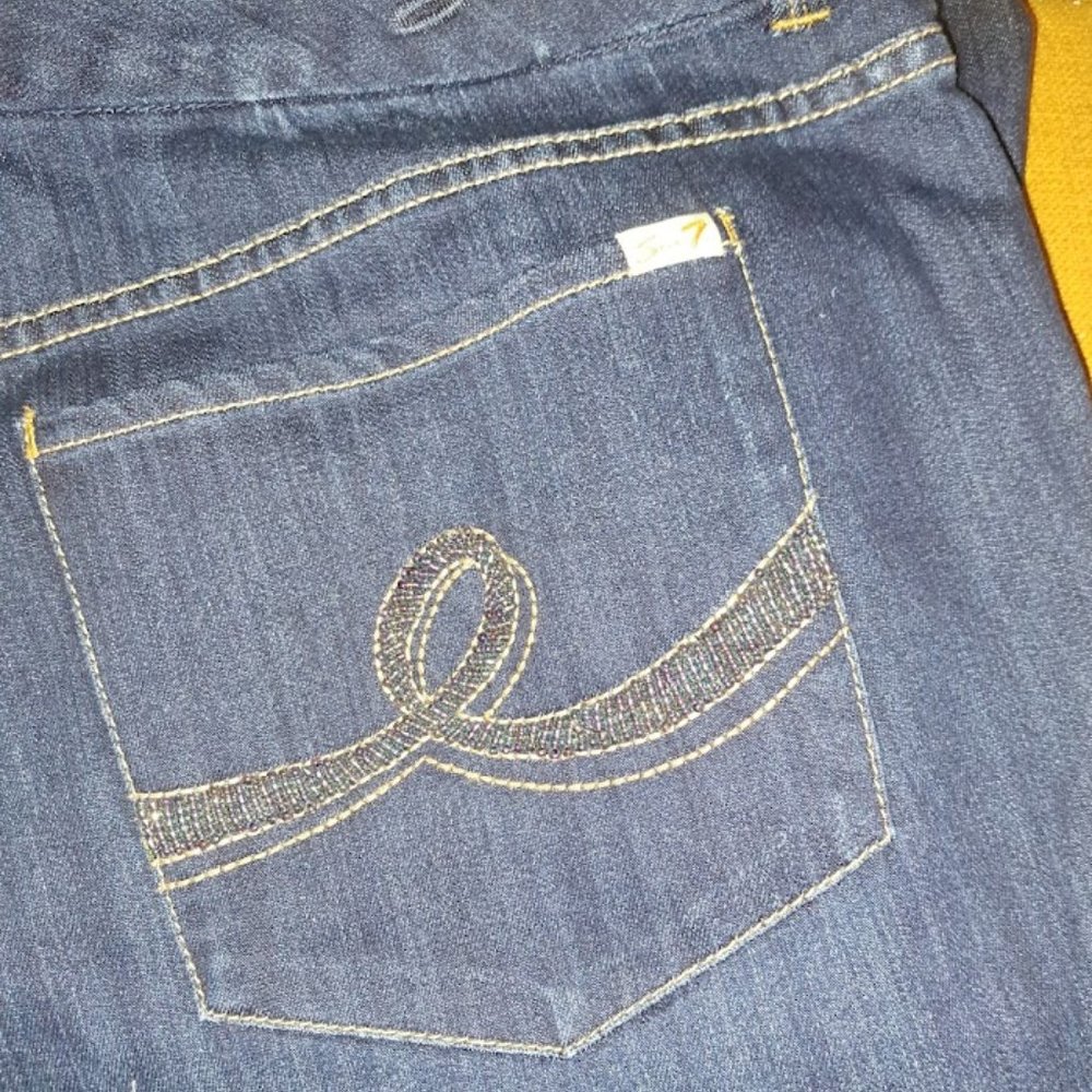 Seven7 Thalia Luxe Bootcut blue jeans Size 24 - Picture 5 of 12